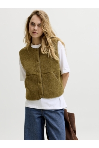 Jack and Jones JXVERA TEDDY VEST OTW SN nutria
