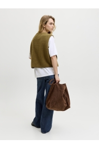 Jack and Jones JXVERA TEDDY VEST OTW SN nutria