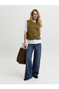 Jack and Jones JXVERA TEDDY VEST OTW SN nutria