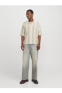 JACK&JONES ORIGINALS JORTYLER KNIT SS POLO SN sea salt/celadon tint