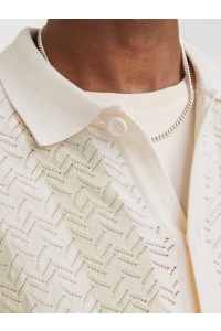JACK&JONES ORIGINALS JORTYLER KNIT SS POLO SN sea salt/celadon tint