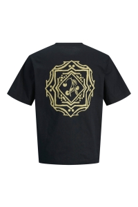 JACK&JONES ORIGINALS JORPAROS EASTER SKETCH TEE SS CREW : black/yellow clam