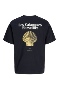 JACK&JONES ORIGINALS JORPAROS EASTER SKETCH TEE SS CREW : black/bandana