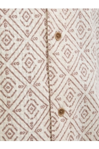 JACK%JONES PREMIUM JPRBLUVINCENT PRINT RESORT S/S SHIR: oatmeal/relaxed fit