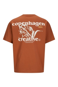 JACK&JONES ORIGINALS JORPAROS ELEMENT BACK TEE SS CREW N: arabian spice