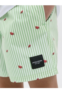 jack en jones boys JPSTMAUI JJSWIM MINI STRIPE AKM JNR summer green