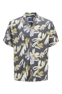 jack en jones boys JORLUKE VARENNA AOP SHIRT SS JNR iron gate