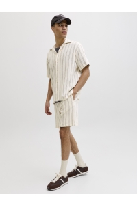 Jack and Jones JPSTJAIDEN COBA STRIPE JOG SHORT SR: antique white/stripes
