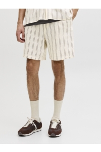 Jack and Jones JPSTJAIDEN COBA STRIPE JOG SHORT SR: antique white/stripes