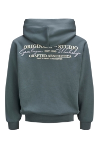 JACK&JONES ORIGINALS JORISLINGTON BACK SWEAT HOOD SN stormy weather