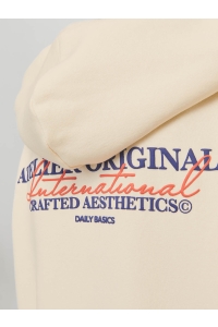 jack en jones boys JORISLINGTON BACK SWEAT HOOD SN JNR antique white