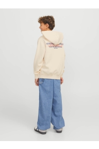 jack en jones boys JORISLINGTON BACK SWEAT HOOD SN JNR antique white