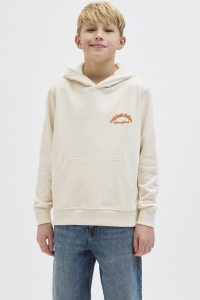 jack en jones boys JORPAROS TYPE SWEAT HOOD BACK JNR antique white