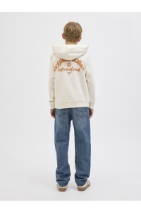 jack en jones boys JORPAROS TYPE SWEAT HOOD BACK JNR antique white