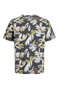 jack en jones boys JORVARENNA AOP TEE SS CREW NECK JNR iron gate/aop