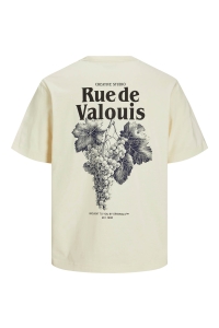 jack en jones boys JORPAROS EASTER SKETCH TEE SS CREW : antique white/bandana