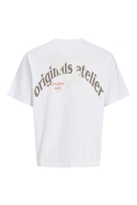 jack en jones boys JORPAROS ELEMENT BACK TEE SS CREW J: bright white