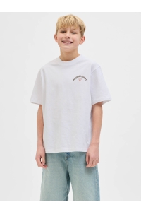jack en jones boys JORPAROS ELEMENT BACK TEE SS CREW J: bright white