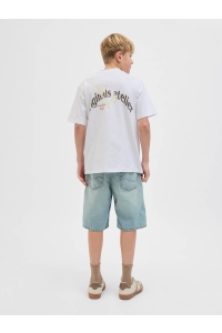 jack en jones boys JORPAROS ELEMENT BACK TEE SS CREW J: bright white