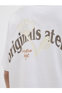 jack en jones boys JORPAROS ELEMENT BACK TEE SS CREW J: bright white