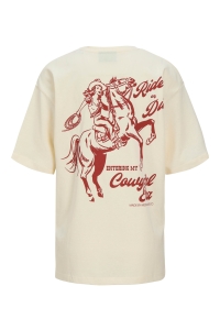 JACK&JONES ORIGINALS JXKATINKA LOOSE SS TEE JRS egret/ride or die