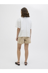 JACK&JONES ORIGINALS JXLAURA SHORT MW COLOR DENIM SHORTS: desert dust