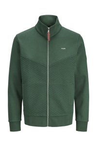 Jack and Jones JPRBLUFRANKIE SWEAT ZIP HIGH NECK pineneedle