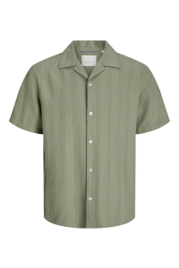 JACK%JONES PREMIUM JPRCCMONTANA DOBBY RESORT S/S SHIRT: dried sage