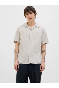 JACK%JONES PREMIUM JPRCCMONTANA DOBBY RESORT S/S SHIRT: silver lining
