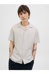 JACK%JONES PREMIUM JPRCCMONTANA DOBBY RESORT S/S SHIRT: silver lining