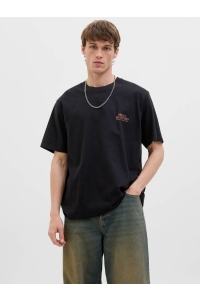 JACK&JONES ORIGINALS JORHYDRA PHOTO TEE SS CREW NECK black