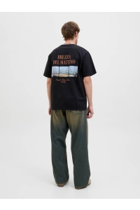 JACK&JONES ORIGINALS JORHYDRA PHOTO TEE SS CREW NECK black