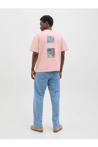 JACK&JONES ORIGINALS JORHYDRA PHOTO TEE SS CREW NECK tickled pink