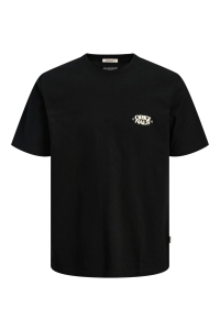 JACK&JONES ORIGINALS JORTAVIRA TYPE BACK TEESS CREW NECK: black