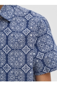 jack en jones boys JORSEERSUCKER AOP SHIRT SS JNR ocean cavern