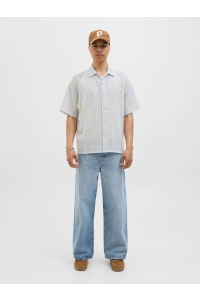 JACK&JONES ORIGINALS JORBELLAGIO CROCHET SHIRT SS SN skyway