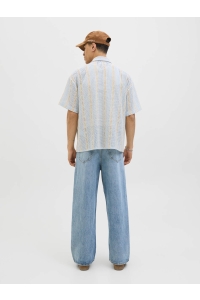 JACK&JONES ORIGINALS JORBELLAGIO CROCHET SHIRT SS SN skyway