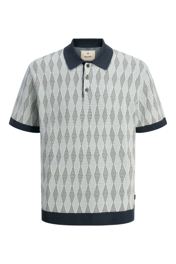 JACK%JONES PREMIUM JPRBLUJUDE KNIT JAQUARD POLO SS
