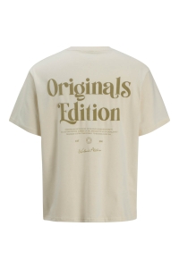 JACK&JONES ORIGINALS JORACAPULCO TYPE TEE SS CREW NECK antique white