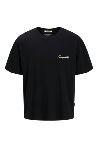 JACK&JONES ORIGINALS JORACAPULCO TYPE TEE SS CREW NECK black
