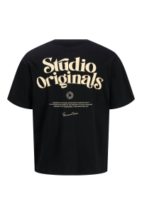 JACK&JONES ORIGINALS JORACAPULCO TYPE TEE SS CREW NECK black