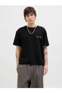 JACK&JONES ORIGINALS JORACAPULCO TYPE TEE SS CREW NECK black