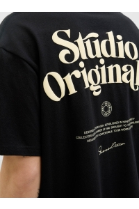 JACK&JONES ORIGINALS JORACAPULCO TYPE TEE SS CREW NECK black