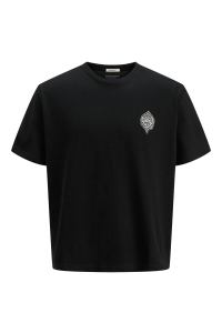 JACK&JONES ORIGINALS JORHYDRA PATTERN TEE SS CREW NECK black