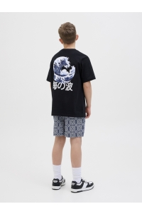 jack en jones boys JPSTJAIDEN SEERSUCKER AOP SHORT MI : ocean cavern/aop