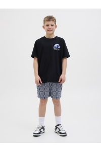jack en jones boys JPSTJAIDEN SEERSUCKER AOP SHORT MI : ocean cavern/aop