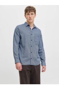 JJECLASSIC MELANGE SHIRT L/S NOOS faded denim