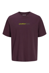 JACK&JONES ORIGINALS JJRODY TEE SS CREW NECK plum perfect