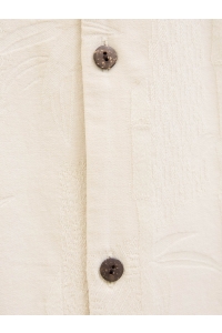 JACK%JONES PREMIUM JPRBLULUKE JACQUARD RESORT S/S SHIR: almond milk