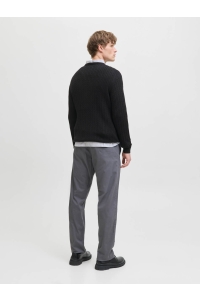 JJEEMIL KNIT CABLE CREW NECK NOOS black